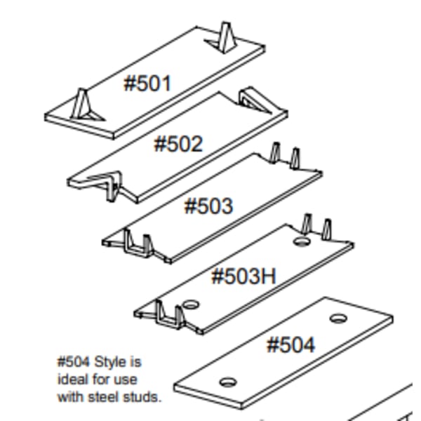 616-504 1-1/2" x 6" One Hole Protection Plate