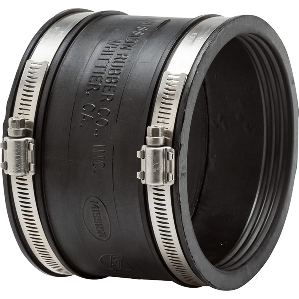 MR02-44 4" Clay to 4" Cast Iron/Plastic Unshielded Rubber Coupling 1404219