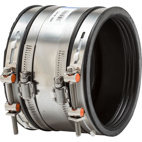 MR06-88-ARC-WD 8" Concrete to 8" Clay/Plastic Shielded Adjustable Rubber Repair Coupling 1408427