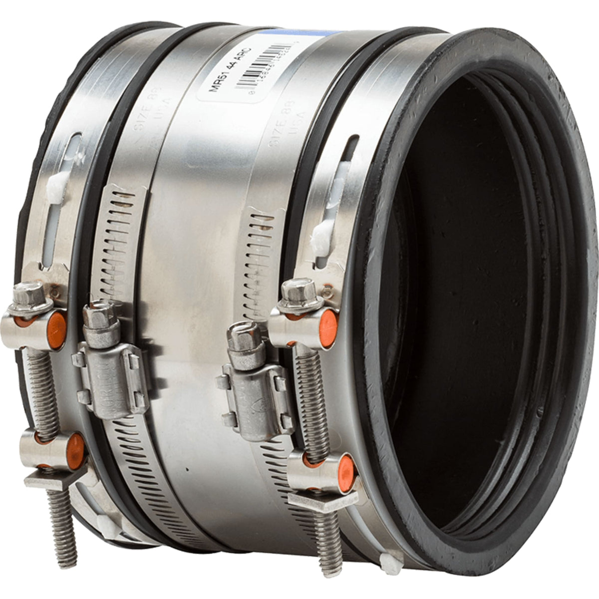 MR06-66-ARC-WD 6" Concrete to 6" Clay/Plastic Shielded Adjustable Rubber Repair Coupling 1406487