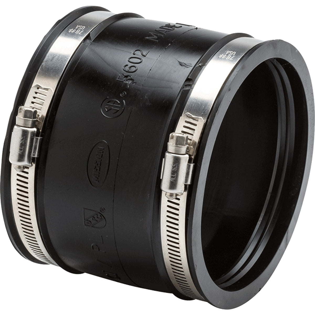 MR56-125 1-1/4" Plastic to 1-1/2" Tubing/Copper Unshielded Rubber Coupling 1401017
