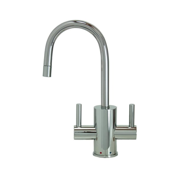 MT1841-NLDK/CHBRZ Mini Hot & Cold Faucet w/ Knurled Lever & Spout Ti - Champagne Bronze