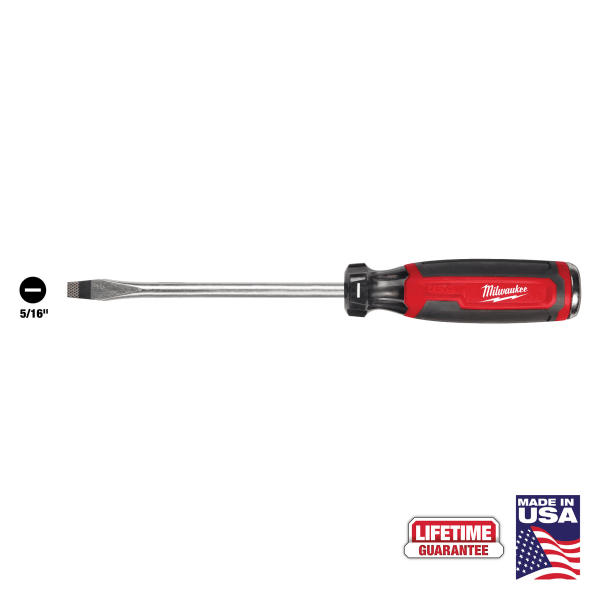 MT208 5/16" Slotted 6" Cushion Grip Demolition Screwdriver (USA)