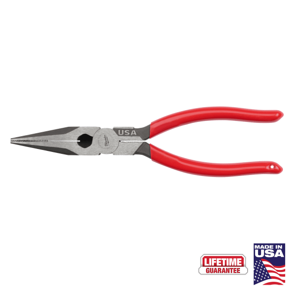 MT505 8" Long Nose Dipped Grip Pliers (USA)