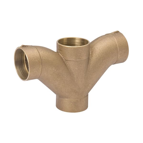 A 07089 2" Copper Fittings - DWV - Double Combination Tee-Wye C x C x C x C