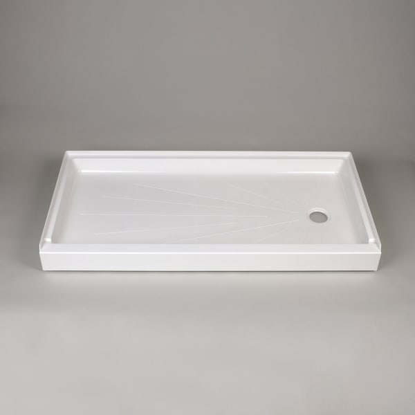 3060R Shower Base - White, 1-Piece, Standard Threshold, Rectangle (60" x 30" x 5-1/2")