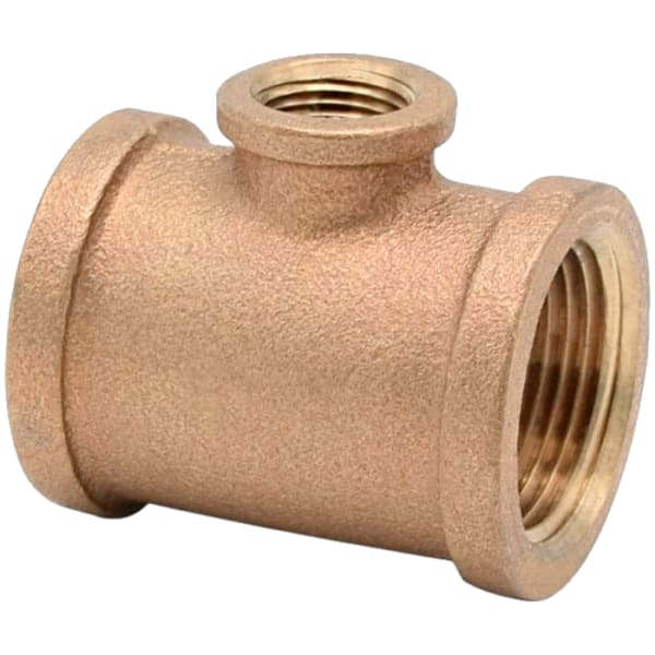 310-431NL 1-1/2" x 1-1/2" x 1" - Brass Tee (Reducing)