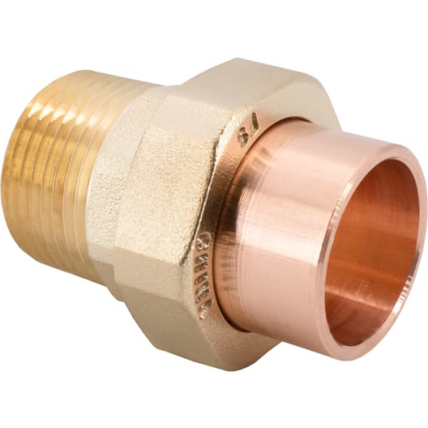 302-309NL 1-1/4" - Sweat x MIP, No Lead Cast Brass Sweat x MNPT Large-Pattern Union