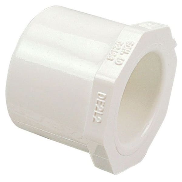 L977810 1-1/4" x 1/2" PVC SCH40 Bushing - Spigot x Socket