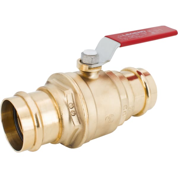 101-007NL 1-1/2" - Press x Press, LegendPress No Lead Forged Brass Full Port Ball Valve