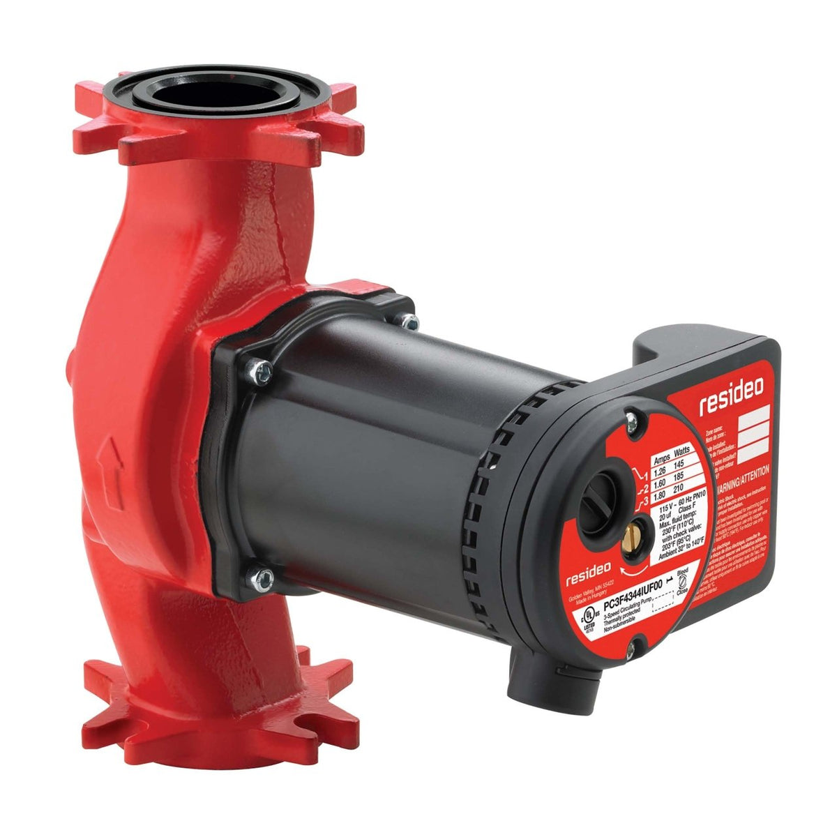 PC3F4344IUF00/U AquaPump Hydronic Circulating Pump, 3-Speed, 59 GPM Max