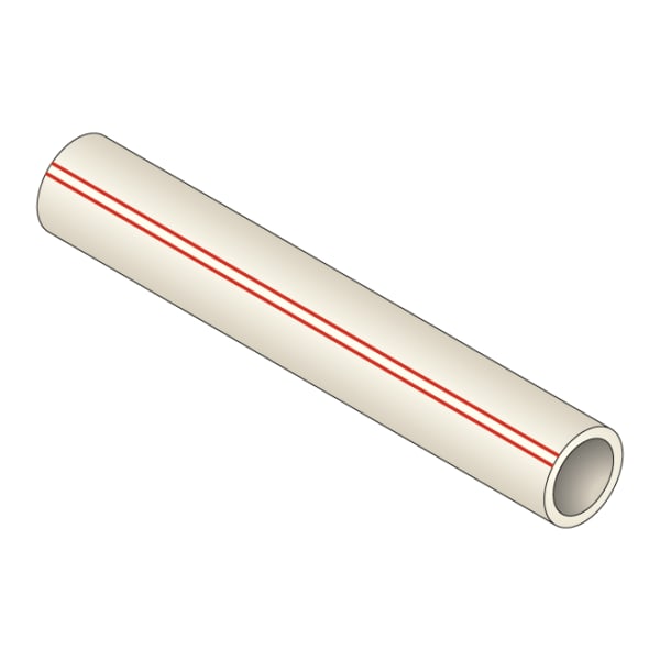 21205 1/2" x 20' Red Print on White PureLink® Plus UV Stabilized PEX-a Tubing
