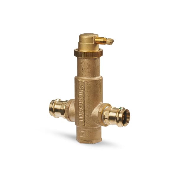 PV100P/U 1 Inch SuperVent Air Eliminator with a 1 Inch ProPress Connections and 22 Cv Capacity