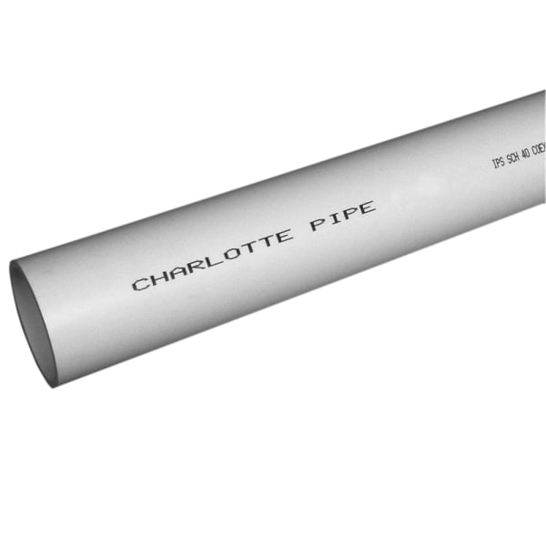PVC 04112 0600 1-1/2" x 10' PVC DWV Cellular Core Pipe ASTM F891