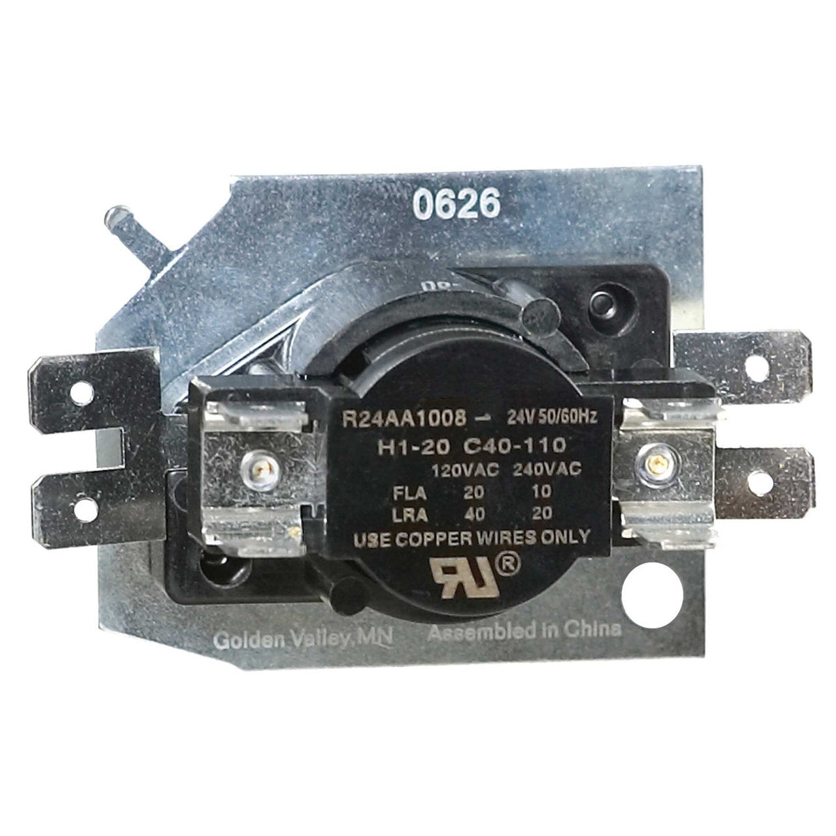 R24AA1008/U Heat Sequencer, 1 Switch, On 1–20 sec, Off 40–110 sec