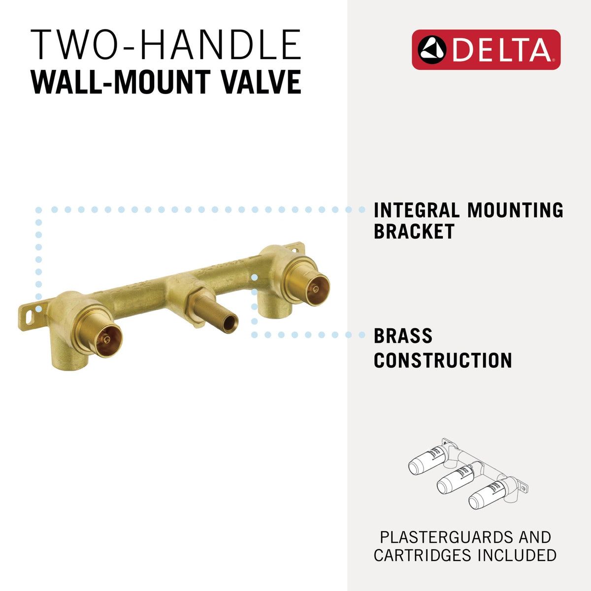 R3500-WL Ara® Two Handle Wall Mount Rough