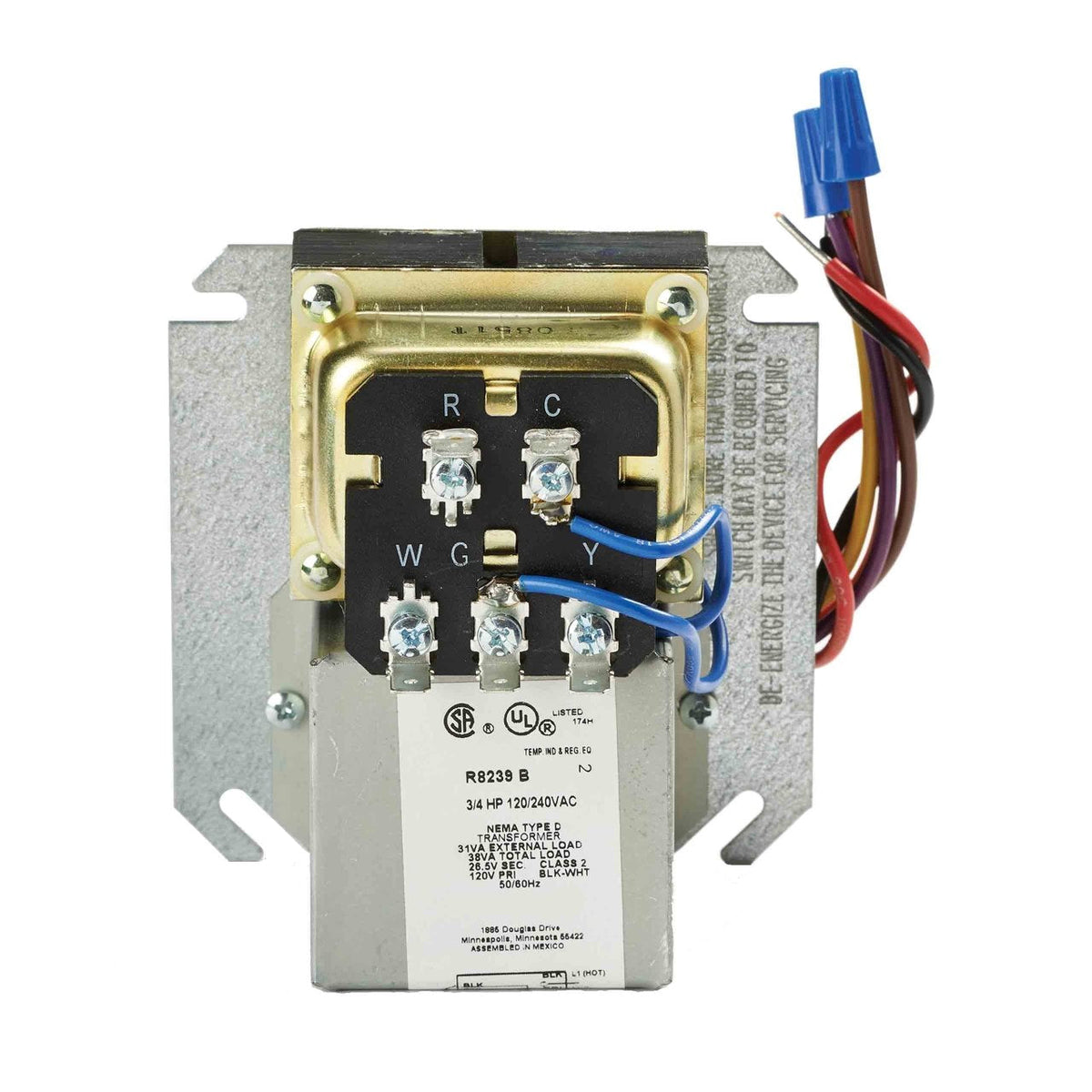 R8239A1003/U Fan Center, 120 V Primary, Metal Cover
