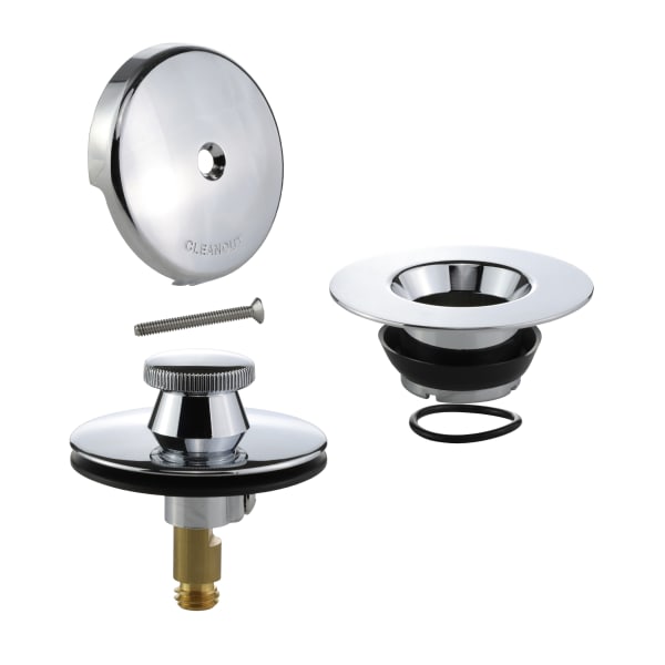 Wasate & Overflow, Lift & Turn - 1 Hole Overflow Plate RF-0780-CP
