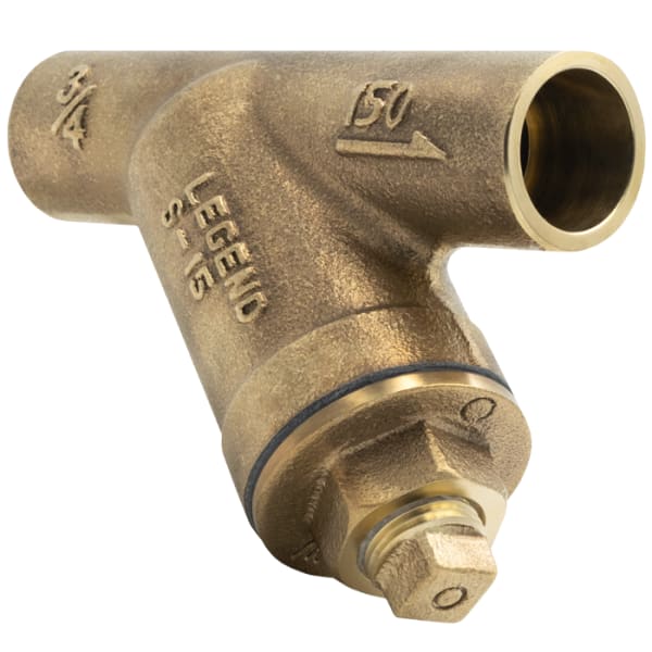 105-515NL 1" - Sweat x Sweat; Includes 20-Mesh Stainless Steel Screen, No Lead Cast Bronze Y-Strainer