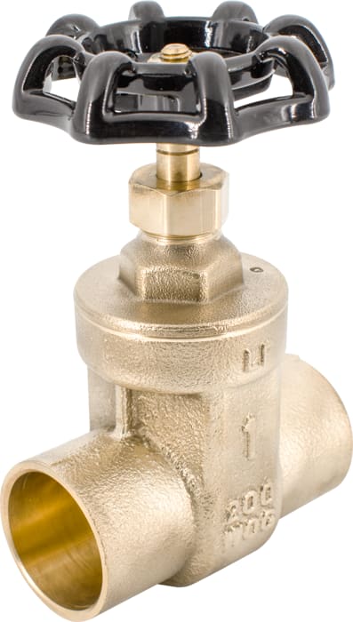 104-404NL 3/4" Sweat x Sweat, No Lead Forged Brass Gate Valve