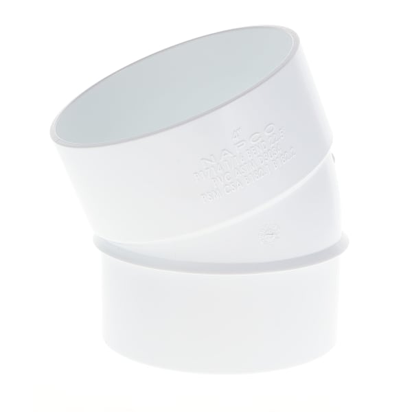 S326040 4" 1/16 Bend - 22° - Elbow (Street) - Solvent Weld, Sewer & Drain Fitting