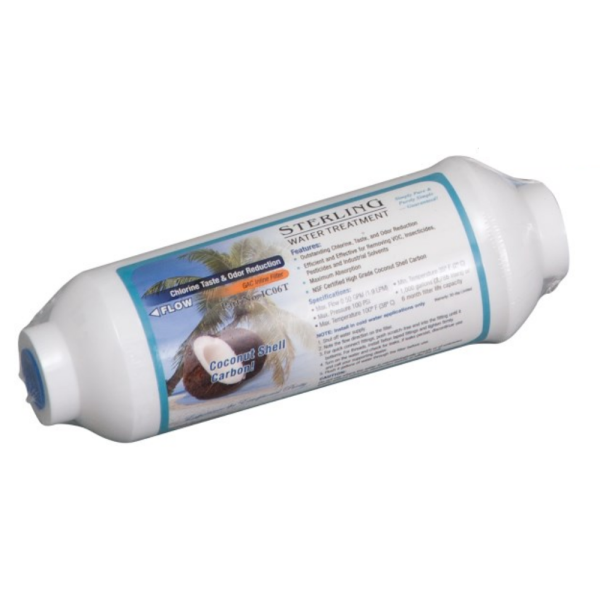 IC06Q 1/4" x 6" - 5 Micron - Quick Change Inline Carbon Filter