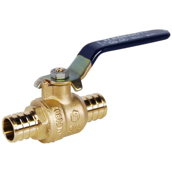 101-588NL 1-1/4" - F1807, No Lead DZR Forged Brass Crimp/Cinch PEX Ball Valve