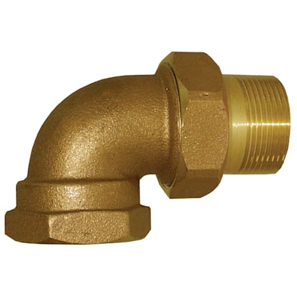 110-168 1" - MIP Union x FIP, Cast Bronze FNPT Union Elbow