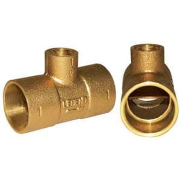 302-204NL 1" x 1" x 1/2" - Sweat x Sweat x Sweat, No Lead Cast Brass Monoflow Tee