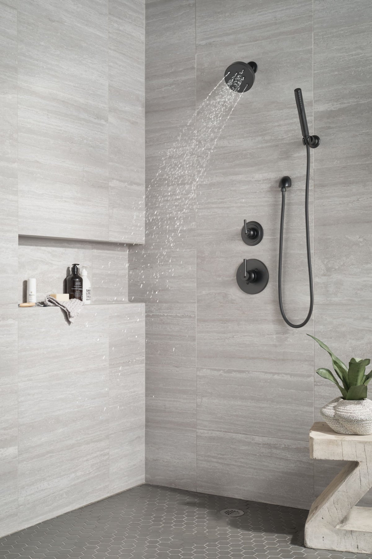 T11859-BL Trinsic® 3-Setting 2-Port Diverter Trim Matte Black