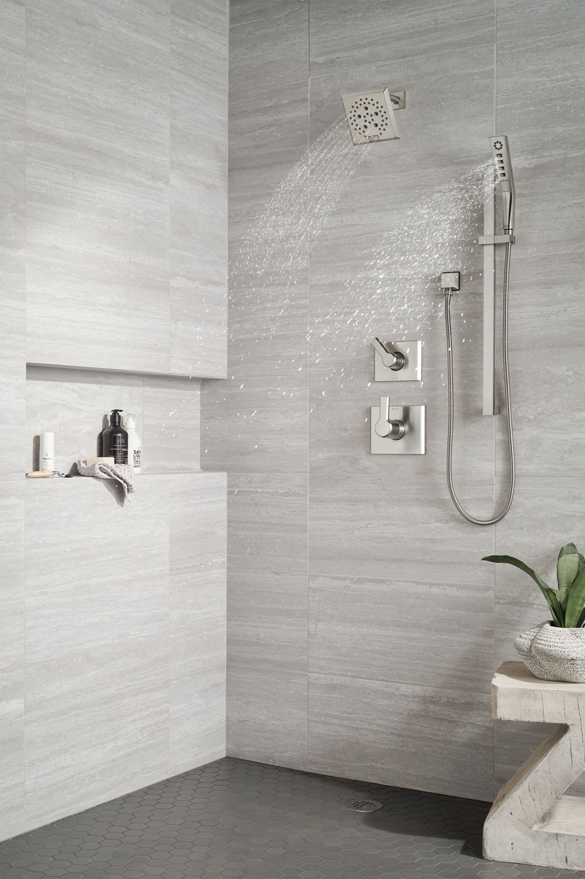 50570-SS-PR Universal Square Wall Elbow for Handshower Lumicoat® Stainless