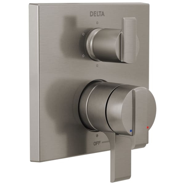 T27967-SS Ara® Angular Modern Monitor® 17 Series Valve Trim with 6-Setting Integrated Diverter Stainless