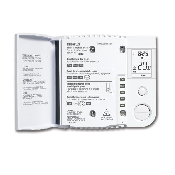 TH105PLUS/U Line Volt 5-2 Programmable Thermostat with TRIAC for Electric Heat