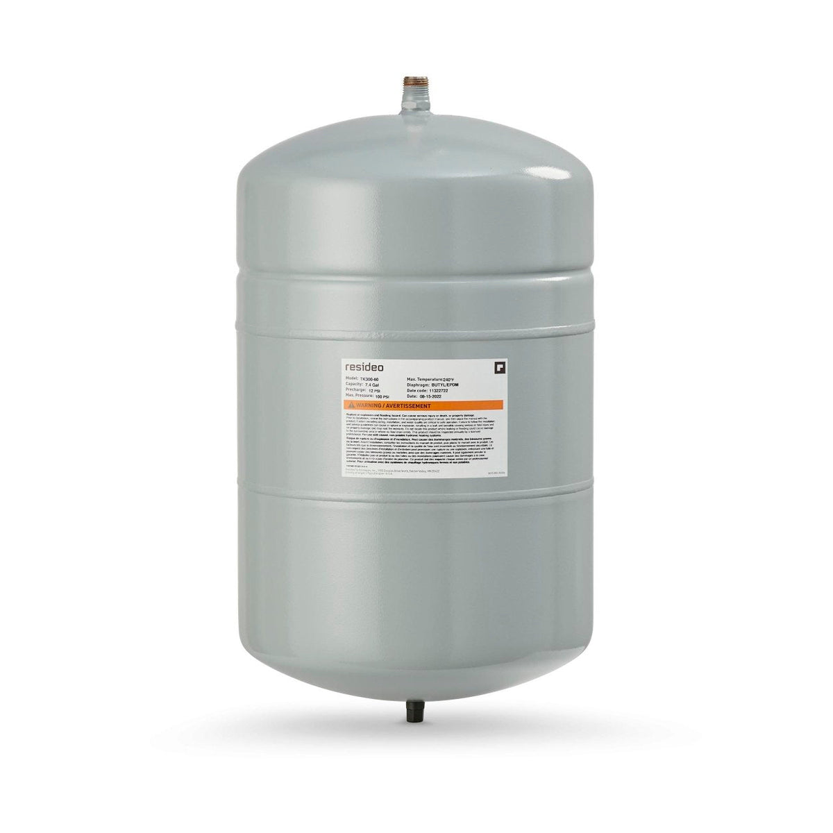 TK300-60/U Heating Expansion Tank, 7.6 Gallon, 1/2 in Male NPT