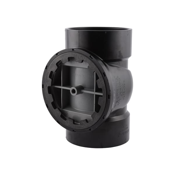 TRABS4A TestRite® 4" ABS DWV Test / Cleanout Tee with Plug