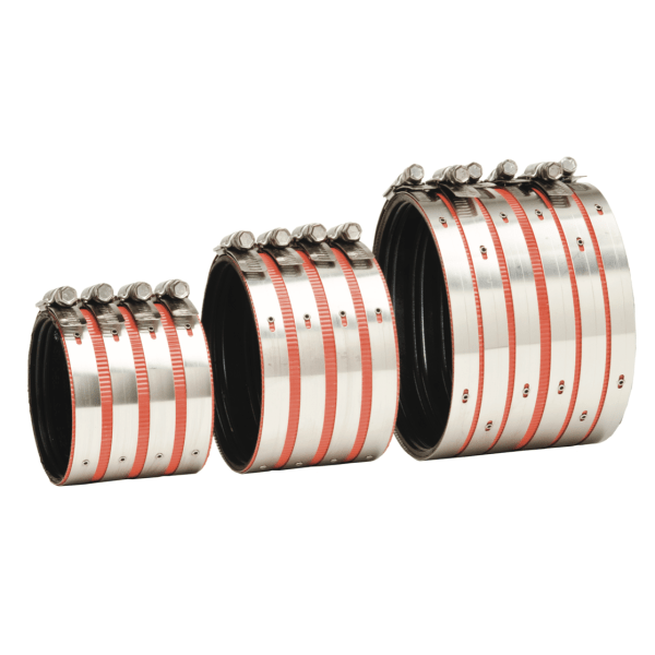 4" Husky 4000 Series Super-Duty Stainless Steel Coupling for Joining No-Hub Cast Iron Soil Pipe and Fittings