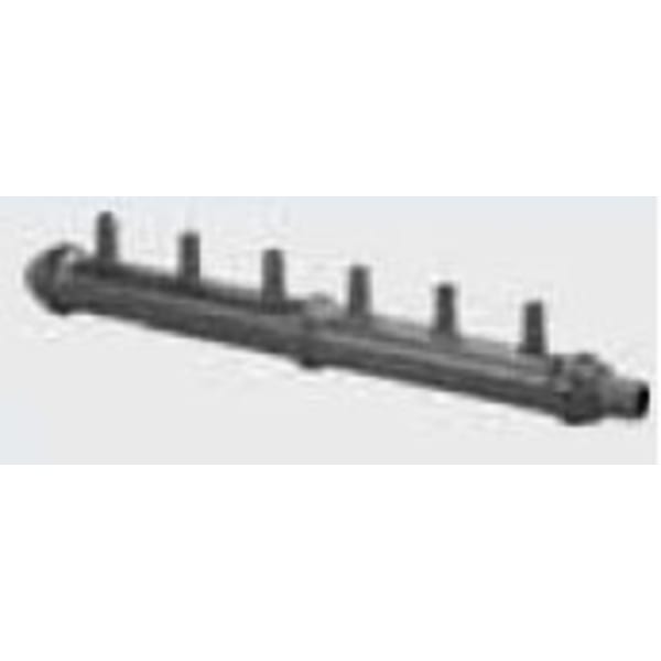 65104 4-Port PEX PureFlow Crimp Manifold Tee - 3/4" Crimp Inlet, Closed Outlet - (4) 1/2" Crimp Ports - Composite