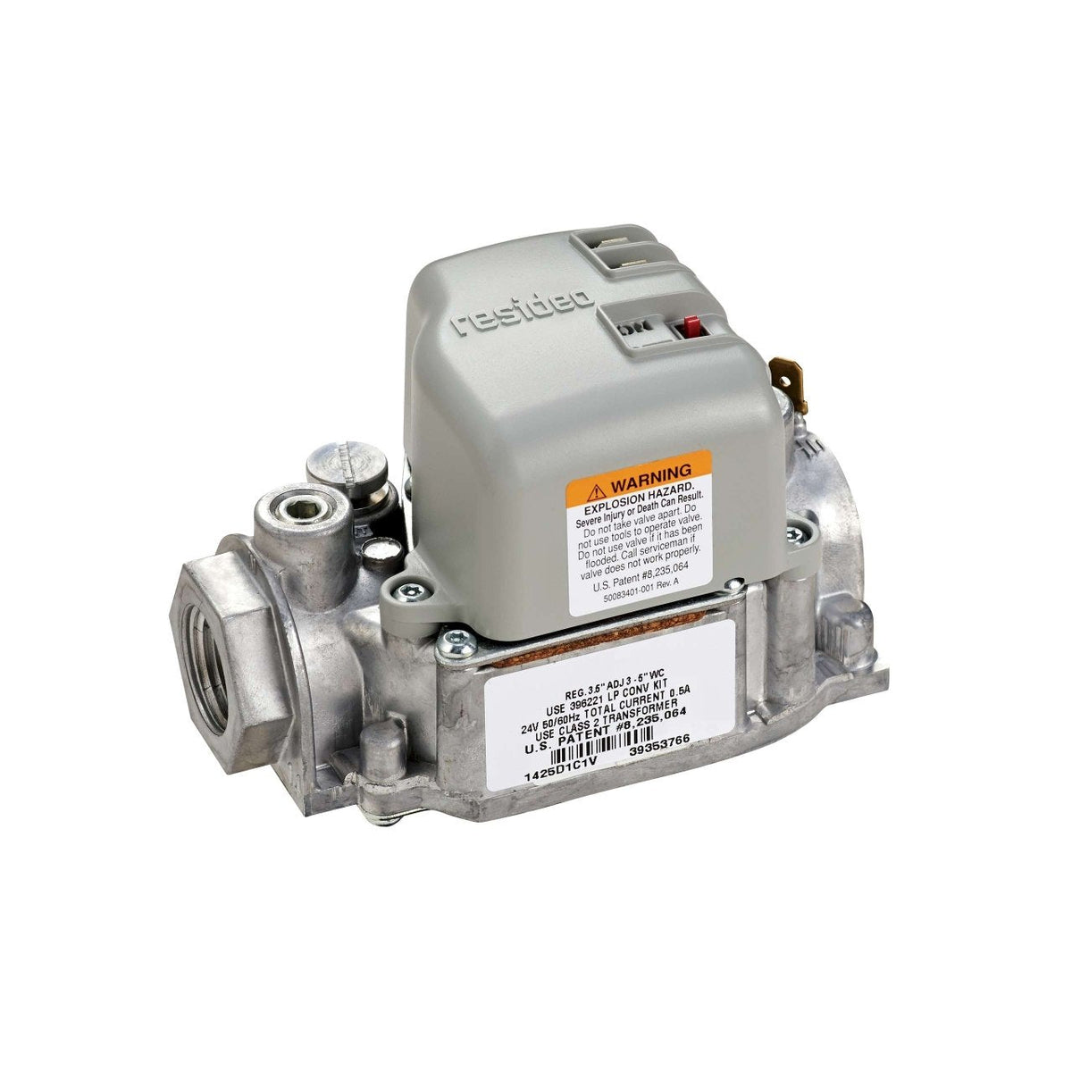 VR8215S1230T/U Direct Ignition Single Stage Gas Valve, Standard Opening, 1/2 in x 1/2 in, 3.5 in WC