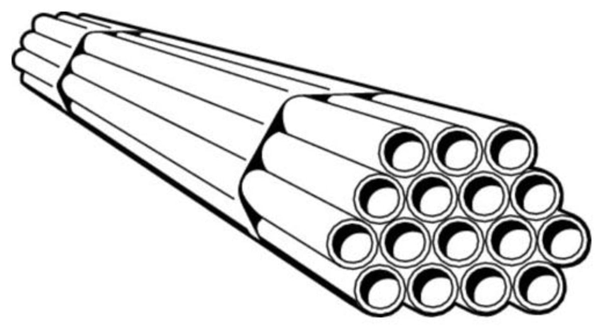 11515 1-1/2" x 20' Red Stripe on Black O2 Barrier PEX Tubing