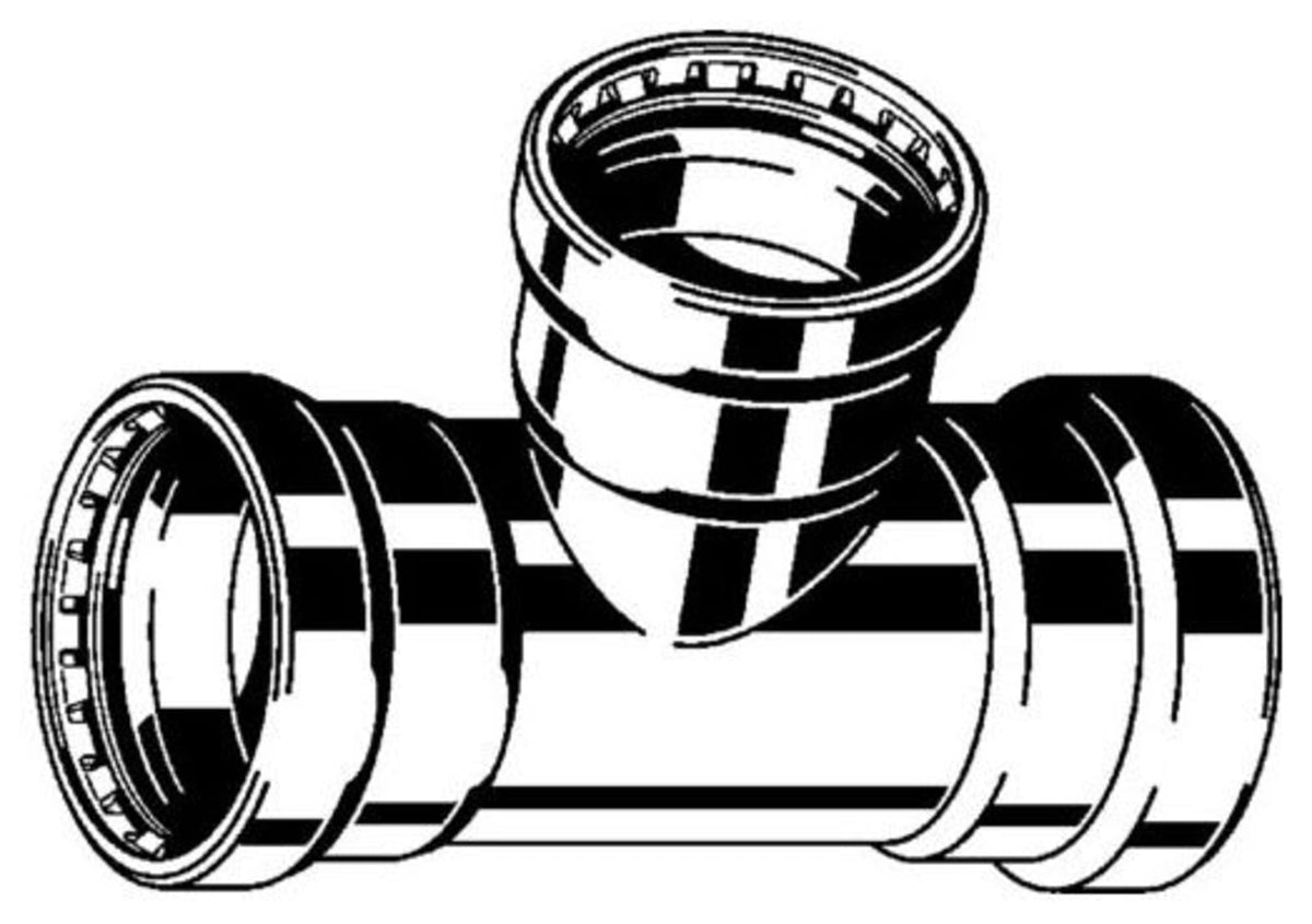 28680 2-1/2" x 2-1/2" x 2" - (P-P-P) - Tee (Reducing), MegaPress®G