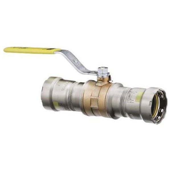 1/2" x 1/2", MegaPressG x MegaPressG, 125 PSI, Bronze, Locking Handle, Ball Valve 30600