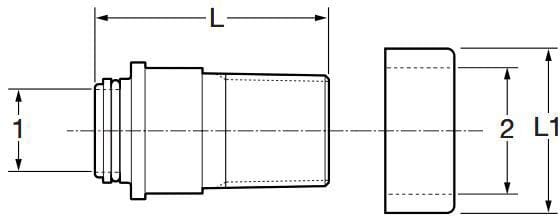 46646 3/4" x 1" MPT x ManaBloc Supply Reducing Male Adapter, Lead-Free Brass, 160 PSI