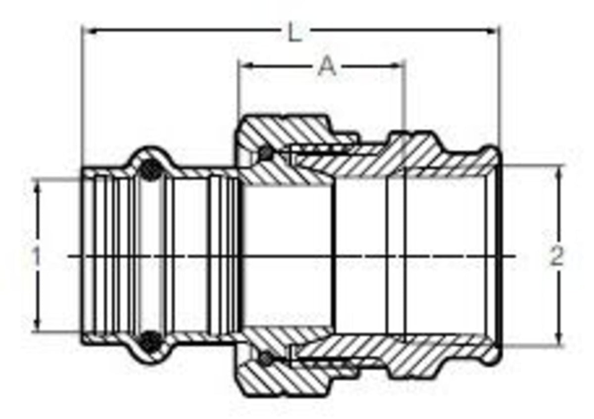 79715 1-1/4" x 1-1/4" - (P-FPT) - Union, ProPress®