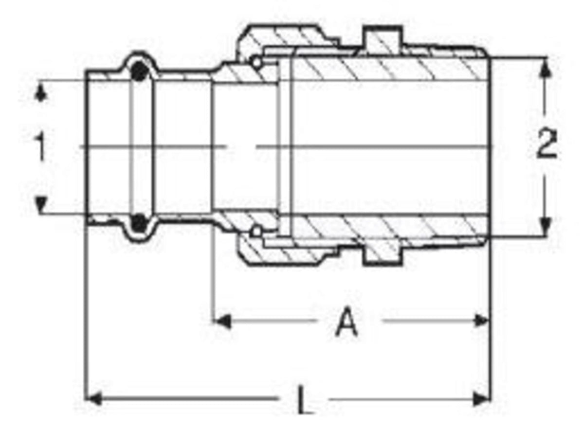 79755 2"x2" - (P-MPT) - Union, ProPress®