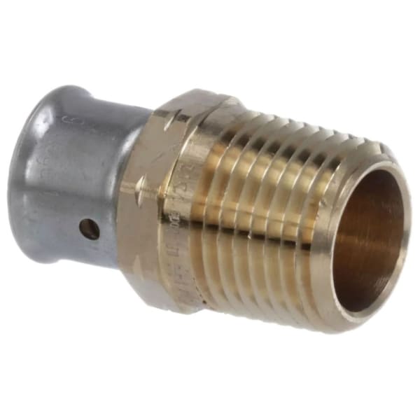 90571 1-1/4" PEX Male Adapter (Crimp(F1807) x MIP) - PureFlow® Press (Brass)