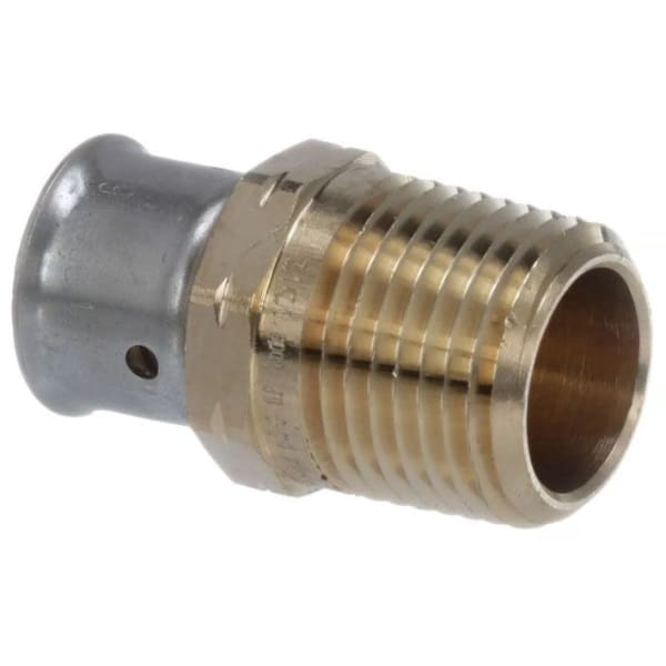 90591 2" PEX Male Adapter (Crimp(F1807) x MIP) - PureFlow® Press (Brass)