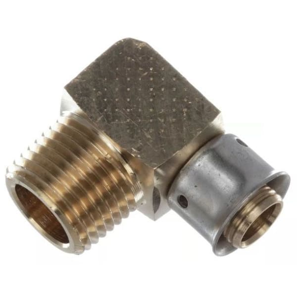 3/4" PEX 90° Elbow (Press) - PureFlow® Press (Brass) 92540