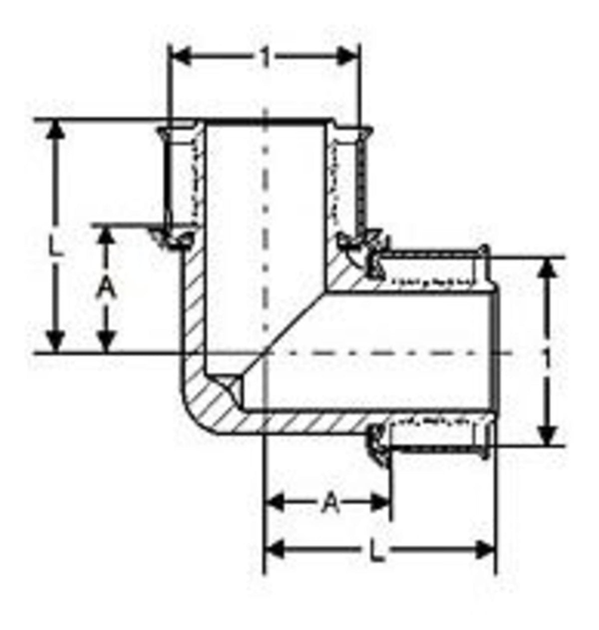 1/2" PEX 90° Elbow (Press) - PureFlow® Press (Brass) 93520