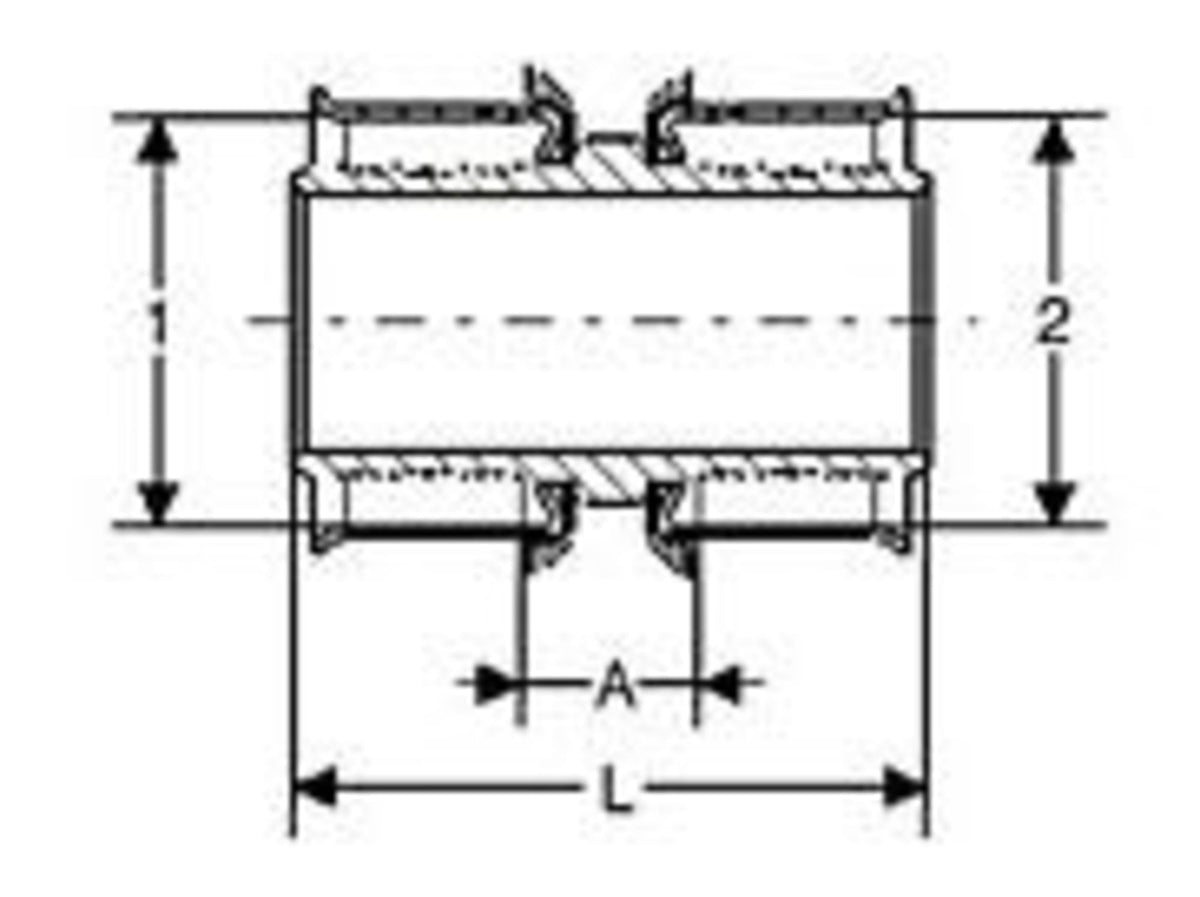 94032 3/4" x 1/2" x 1/2" PEX Reducing Tee (Press) - PureFlow® Press (Brass)