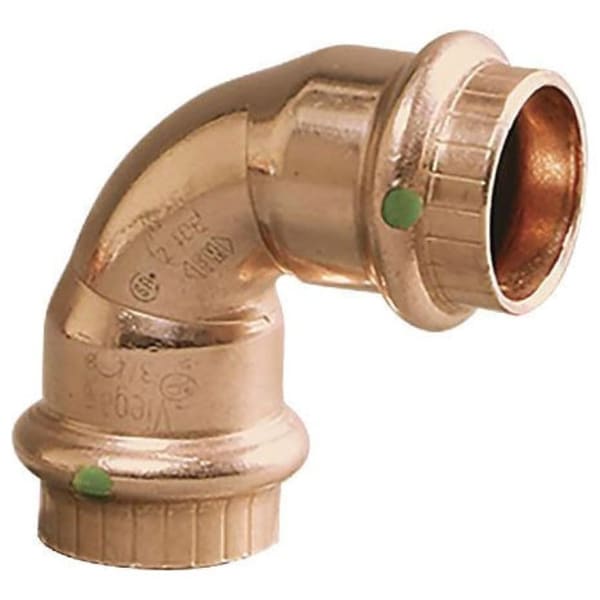 77337 1-1/2" x 1-1/2", ProPress x ProPress, 200 PSI, Copper, Straight, 90D, Elbow with EPDM Sealing Element